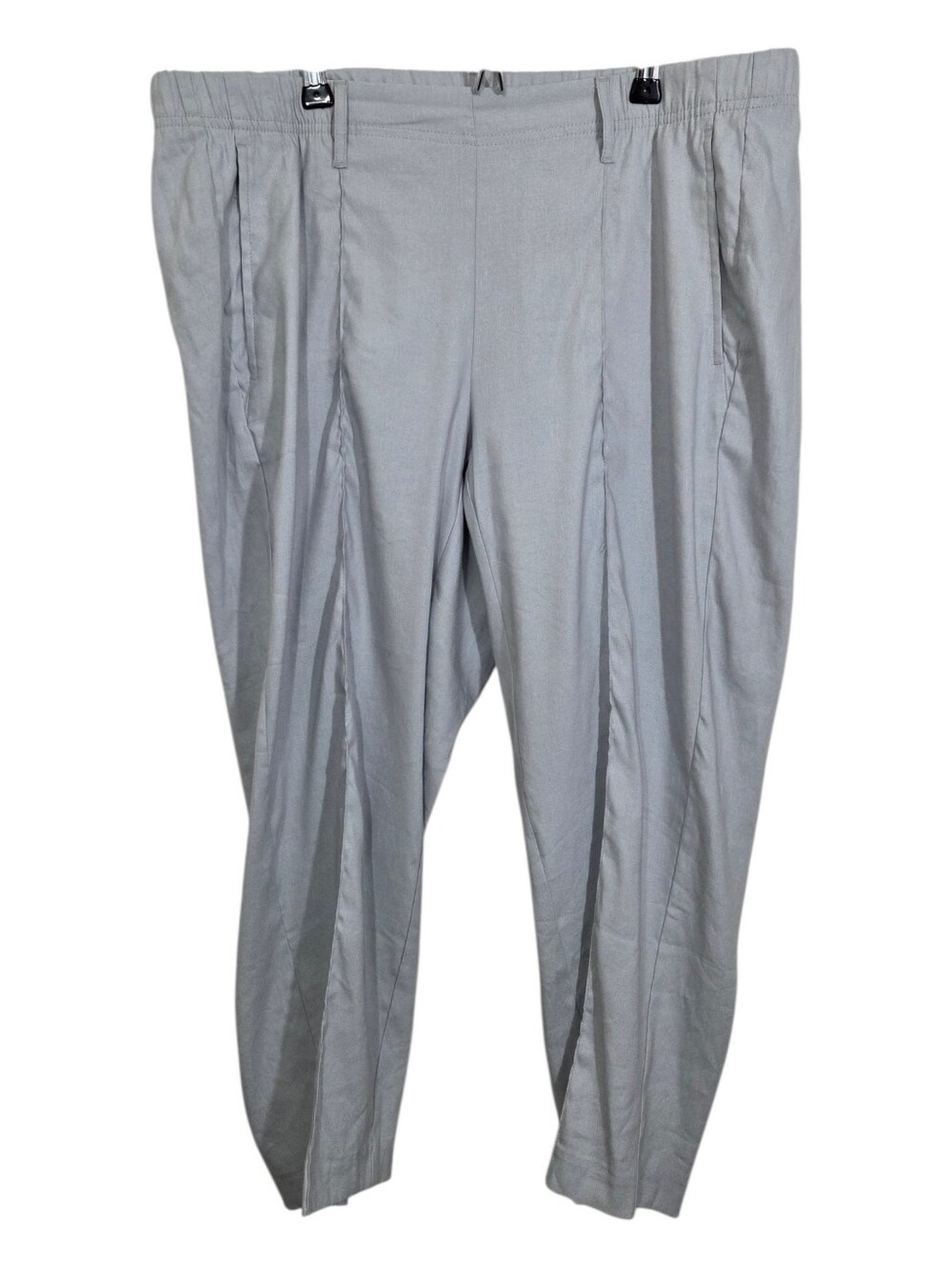 NWT J.Jill Linen Stretch Tapered Pants Zinc Gray Size XL Petite Cropped